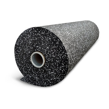 Caucho Macizo ROLLO DE CAUCHO 1X10m | 5mm | Negro/Gris | Alta Densidad